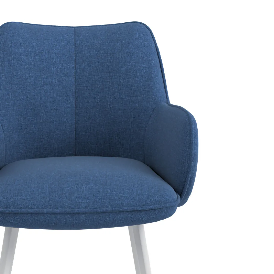 Silla confidente tapizada Gala, estructura 4 patas