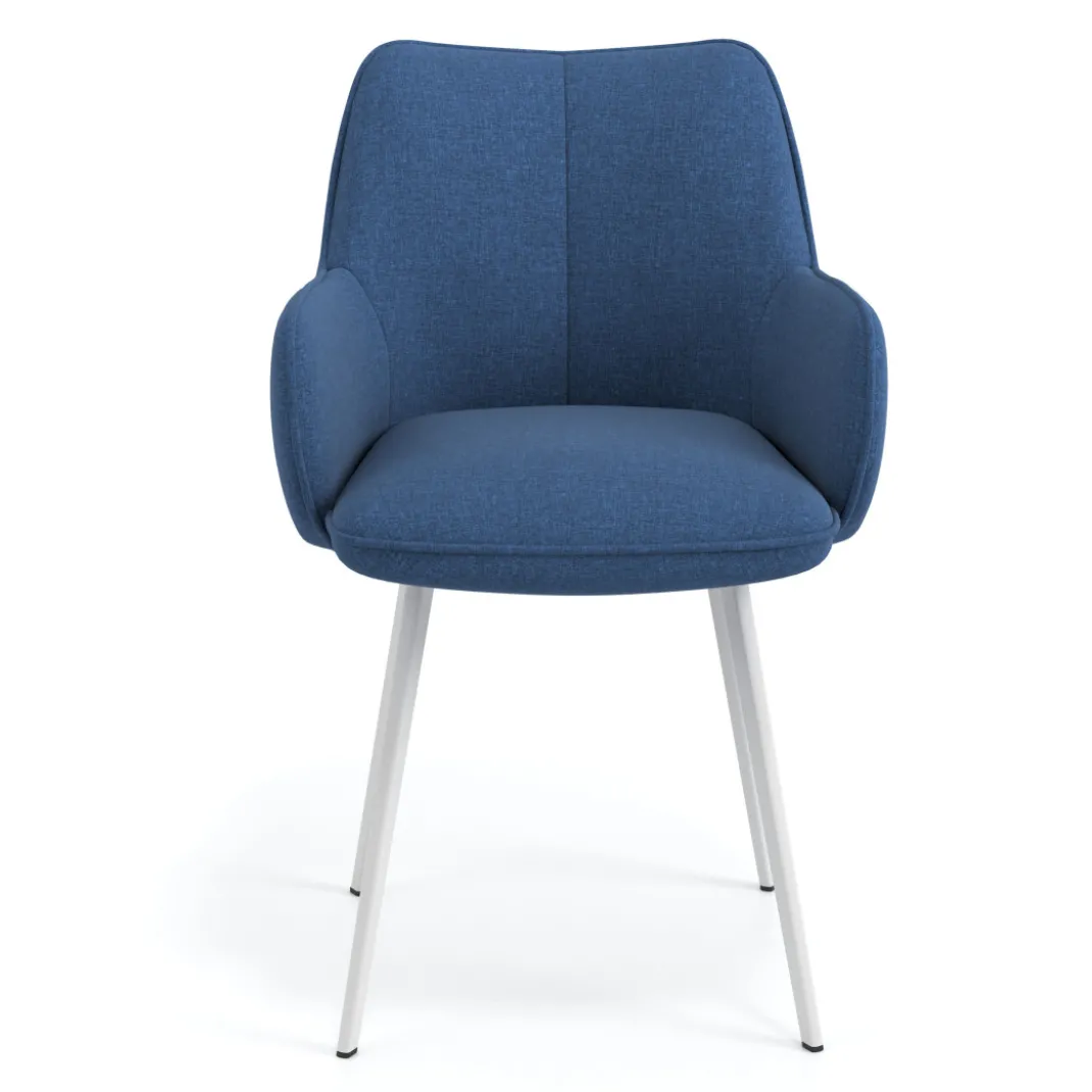 Silla confidente tapizada Gala, estructura 4 patas