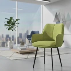 Silla confidente tapizada Gala, estructura 4 patas