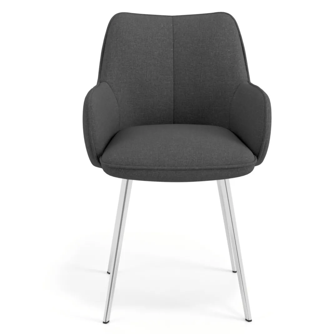 Silla confidente tapizada Gala, estructura 4 patas