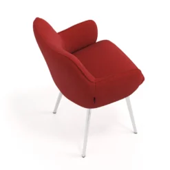 Silla confidente tapizada Gala, estructura 4 patas