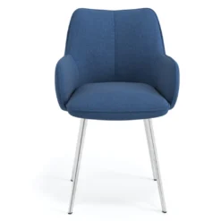 Silla confidente tapizada Gala, estructura 4 patas