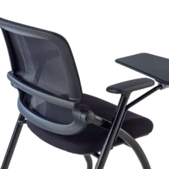 Silla con pala de escritural Flexia, respaldo de red, plegable
