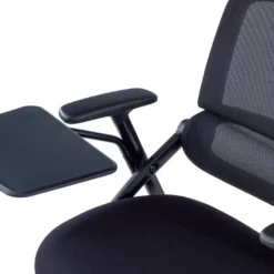 Silla con pala de escritural Flexia, respaldo de red, plegable