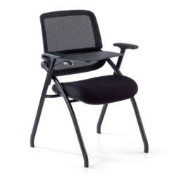 Silla con pala de escritural Flexia, respaldo de red, plegable