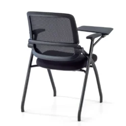 Silla con pala de escritural Flexia, respaldo de red, plegable