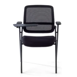 Silla con pala de escritural Flexia, respaldo de red, plegable