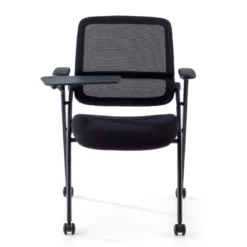 Silla con pala plegable Flexia, respaldo de red, con ruedas