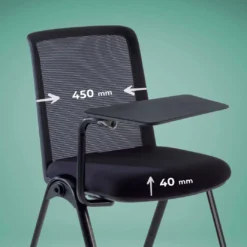Silla de conferencias Versa con pala, respaldo de red, apilable