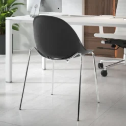 Silla de confidente Flow, 4 patas, estructura acero, apilable
