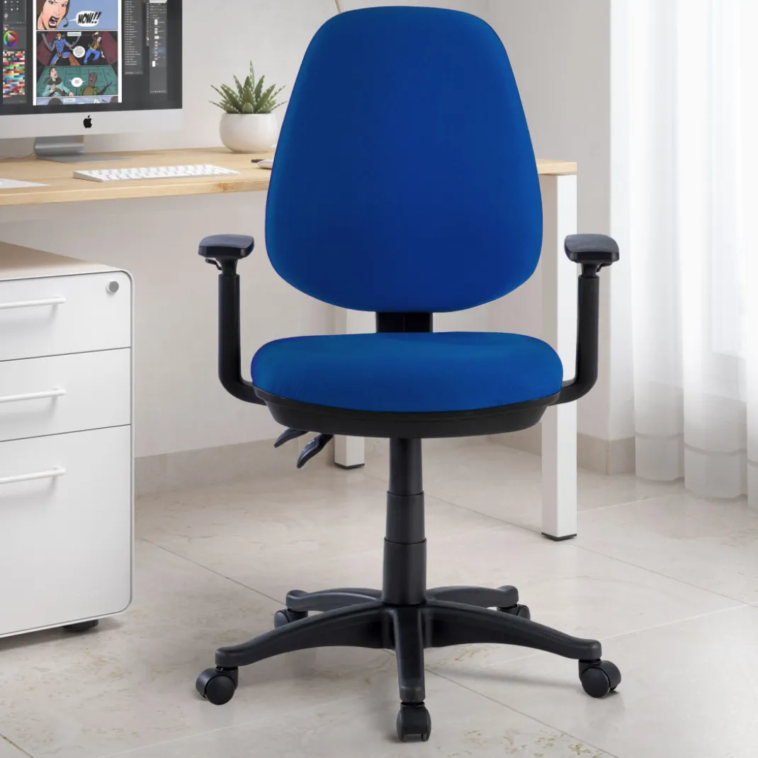 Silla de escritorio en tela Eco Con Brazos, mecanismo asyncron