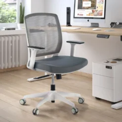 Silla de escritorio giratoria Nicole white
