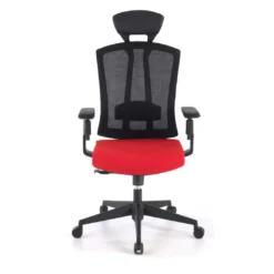 Silla de oficina Baron, reposacabezas, brazos 3D, red