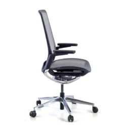 Silla de oficina ergonómica aluminio Duna red negra