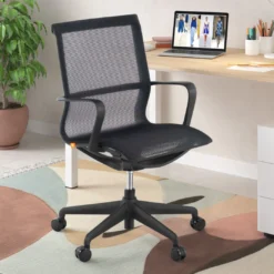Silla de oficina giratoria Ice black red