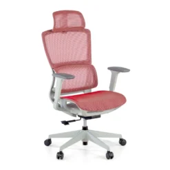 Silla de oficina Gravity White, reposacabezas, brazos 3D, red