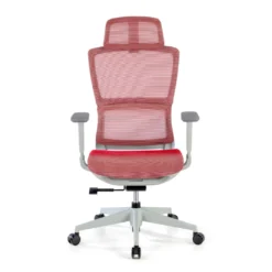 Silla de oficina Gravity White, reposacabezas, brazos 3D, red