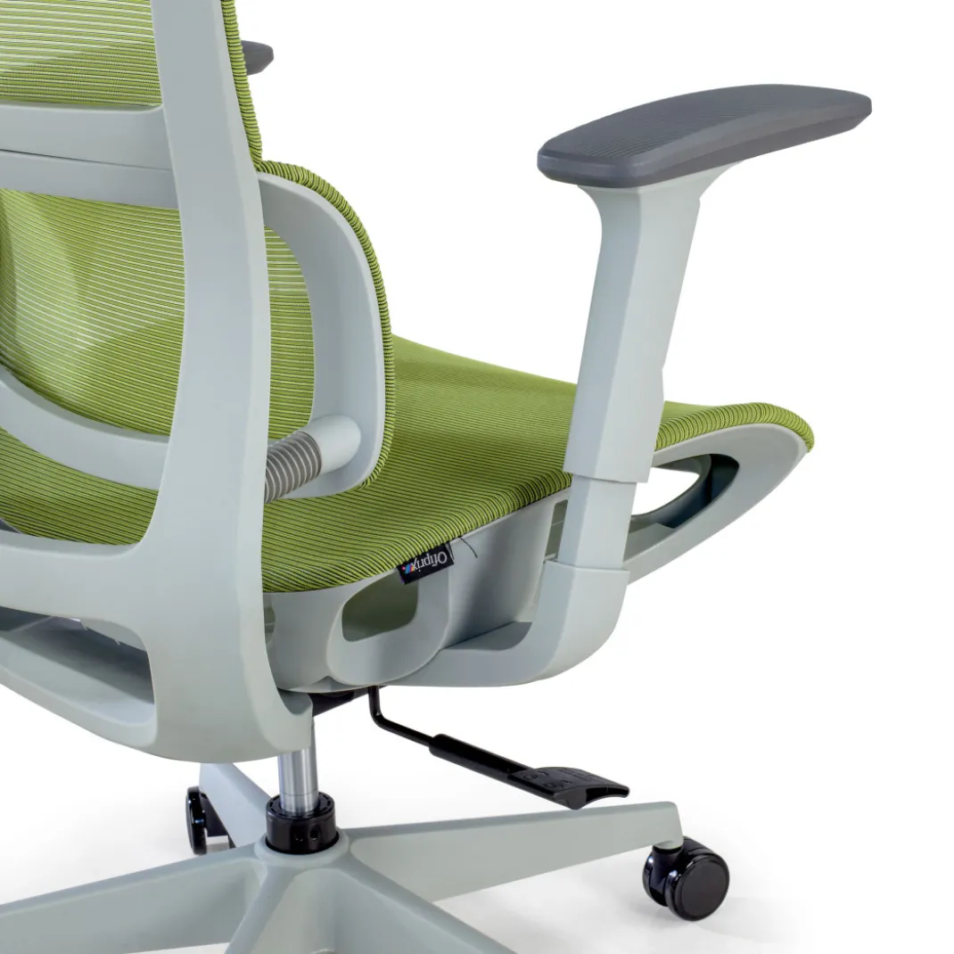Silla de oficina Gravity White, reposacabezas, brazos 3D, red
