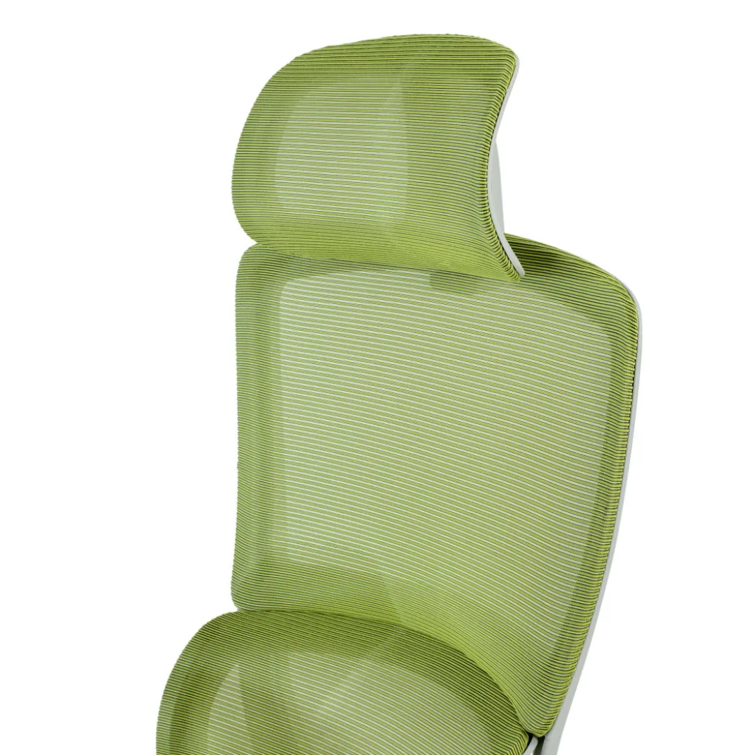 Silla de oficina Gravity White, reposacabezas, brazos 3D, red