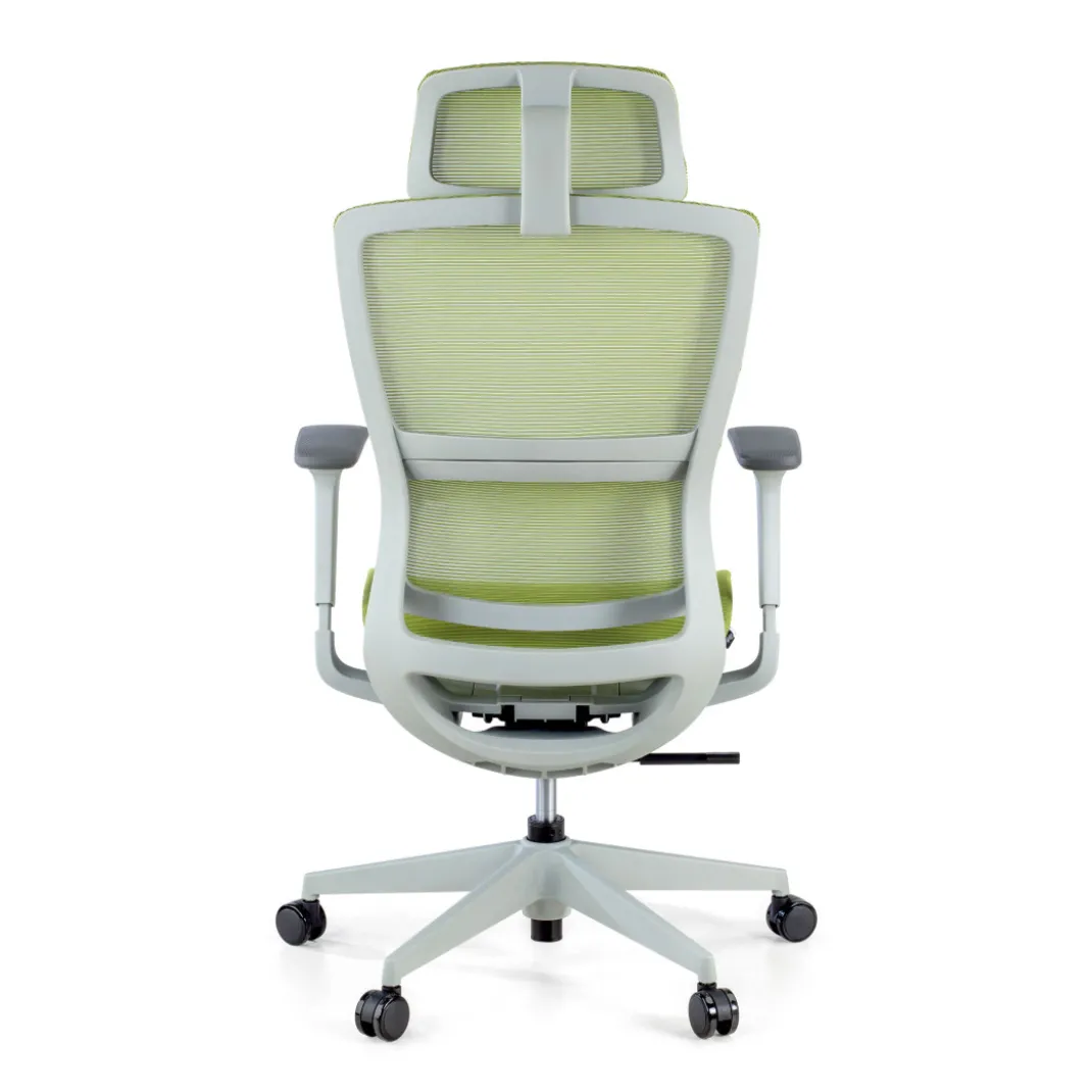 Silla de oficina Gravity White, reposacabezas, brazos 3D, red
