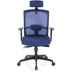 Silla de oficina Kendo, brazos ajustables, reposacabezas, red