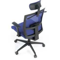 Silla de oficina Kendo, brazos ajustables, reposacabezas, red