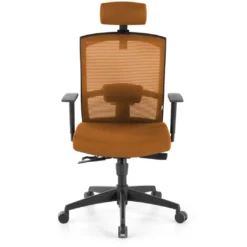 Silla de oficina Kendo, brazos ajustables, reposacabezas, red
