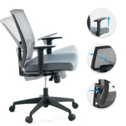 Silla de oficina Kendo, brazos ajustables, red
