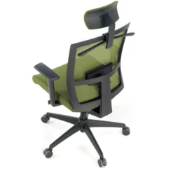 Silla de oficina Kendo, brazos ajustables, reposacabezas, red