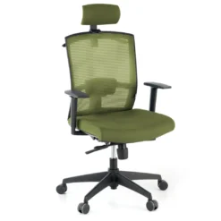 Silla de oficina Kendo, brazos ajustables, reposacabezas, red