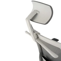 Silla de oficina Kendo white, brazos ajustables, reposacabezas, red
