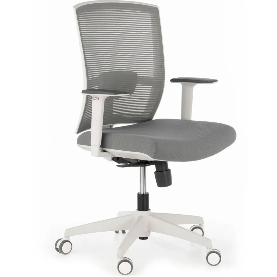 Silla de oficina Kendo white, brazos ajustables, red