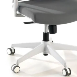 Silla de oficina Kendo white, brazos ajustables, red