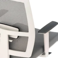 Silla de oficina Kendo white, brazos ajustables, red