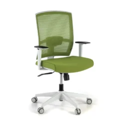 Silla de oficina Kendo white, brazos ajustables, red