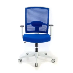 Silla de oficina Kendo white, brazos ajustables, red