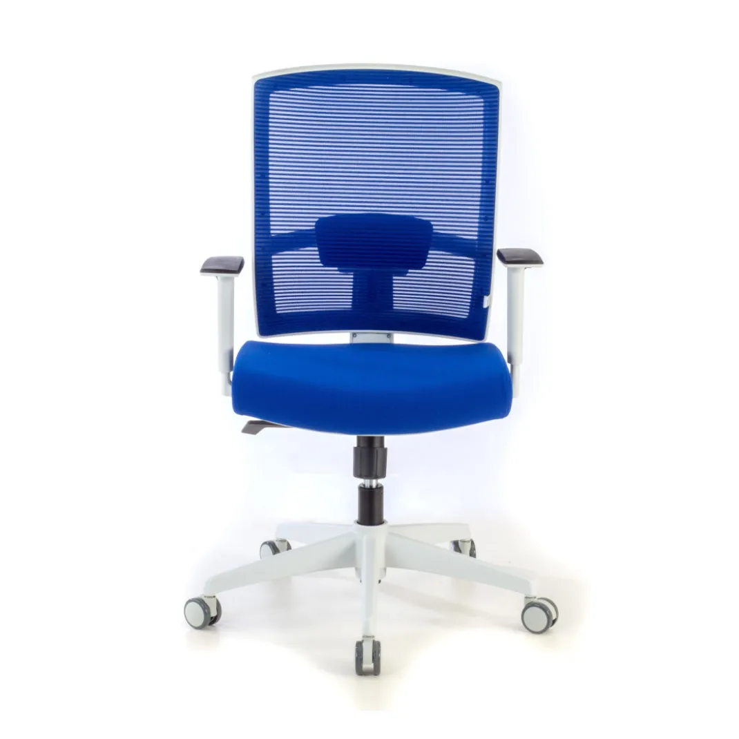 Silla de oficina Kendo white, brazos ajustables, red