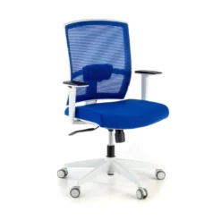 Silla de oficina Kendo white, brazos ajustables, red
