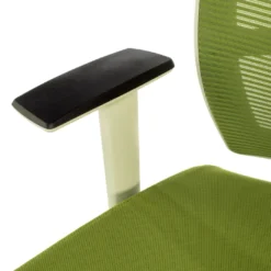 Silla de oficina Kendo white, brazos ajustables, reposacabezas, red