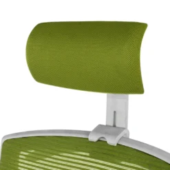 Silla de oficina Kendo white, brazos ajustables, reposacabezas, red
