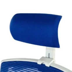 Silla de oficina Kendo white, brazos ajustables, reposacabezas, red