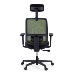 Silla de oficina profesional Sugar black con reposacabezas