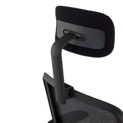 Silla de oficina profesional Sugar black con reposacabezas