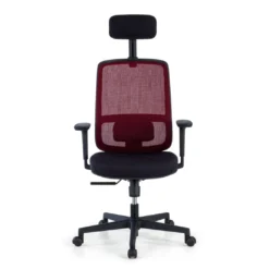 Silla de oficina profesional Sugar black con reposacabezas