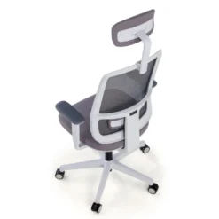 Silla de oficina Sugar white con reposacabezas