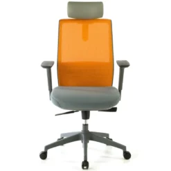 Silla de oficina Wind, respaldo ergonómico, brazos 3D, reposacabezas