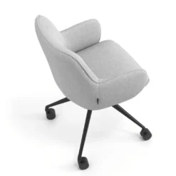 Silla de reuniones con ruedas Gala, estructura giratoria