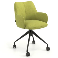 Silla de reuniones con ruedas Gala, estructura giratoria