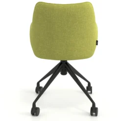 Silla de reuniones con ruedas Gala, estructura giratoria