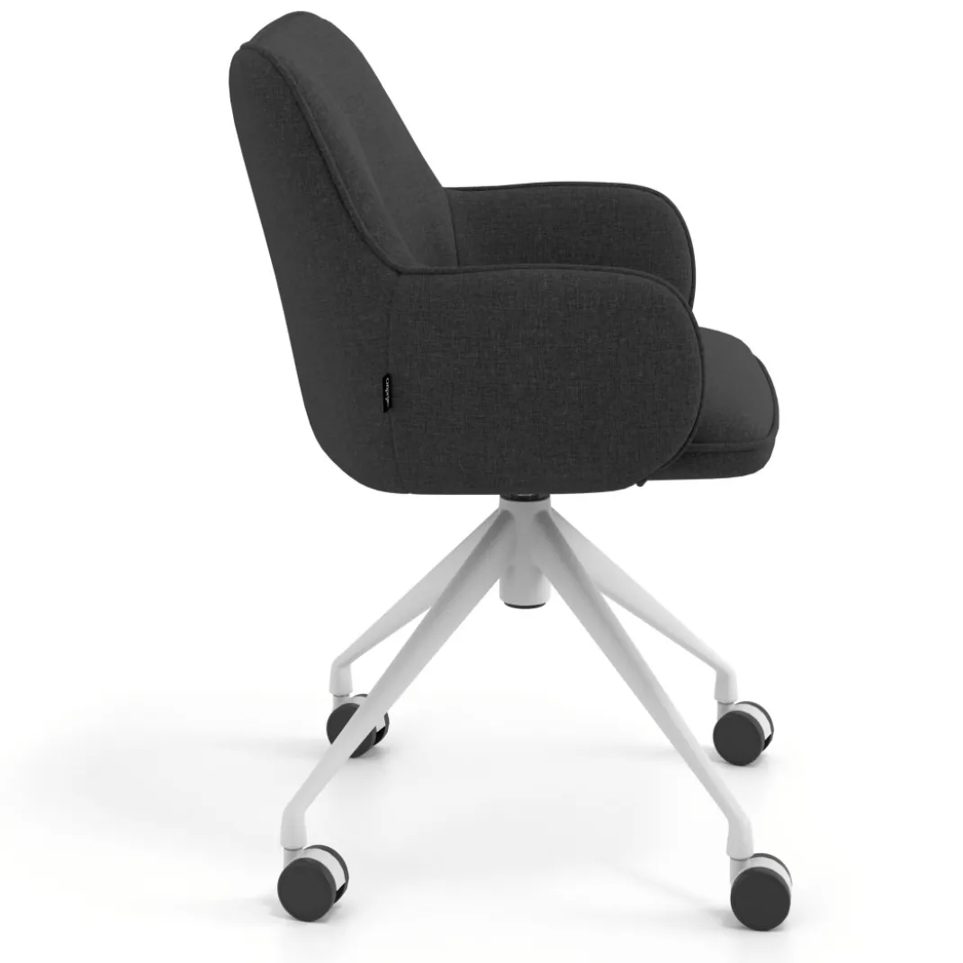 Silla de reuniones con ruedas Gala, estructura giratoria
